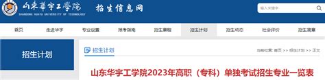 山东华宇工学院单招专业2023招生计划(附学费)-12职教网