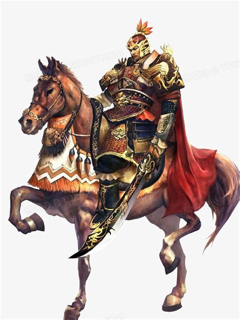 古代骑在战马上的将军插画图片免费下载_红动中国