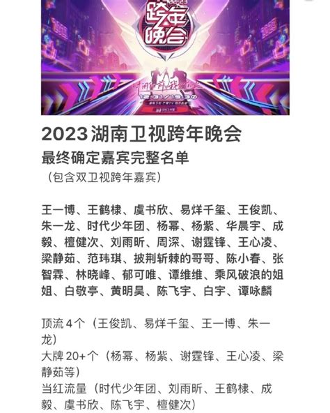 2020湖南卫视跨年演唱会节目单以及嘉宾阵容-查词霸游戏站