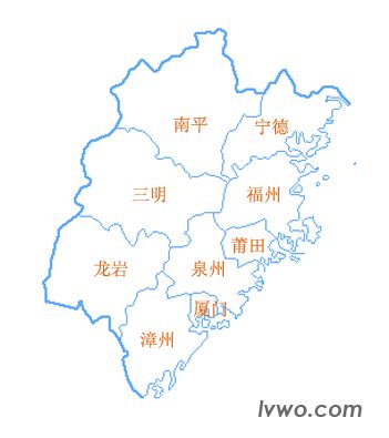 福建省行政地图图片