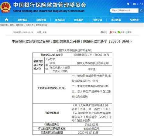 销售已停售产品等 国华人寿被罚13万-新闻频道-和讯网