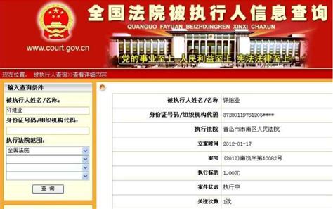 中国执行信息公开网信息查询（这有一份最全失信被执行人信息查询方法！）-录案号
