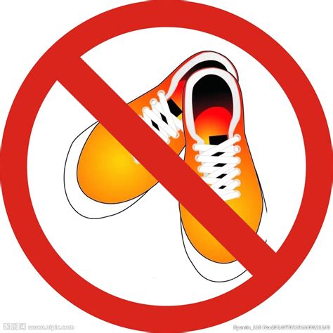 禁止穿鞋.cdr设计图__卡通设计_广告设计_设计图库_昵图网nipic.com