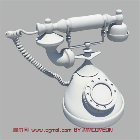 老式电话maya模型_家用电器模型下载-摩尔网CGMOL