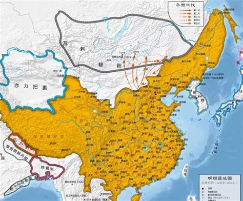 明朝地图 明朝的疆域扩张图 明朝疆域地图-历史随心看