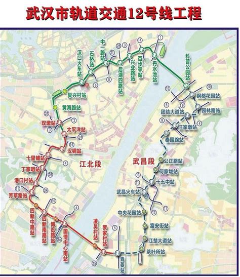 武汉地铁12号线越来越近了，江北段两个车站正式动工