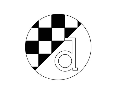 Dinamo Zagreb Club Symbol Logo Black Croatia League Football Abstract ...