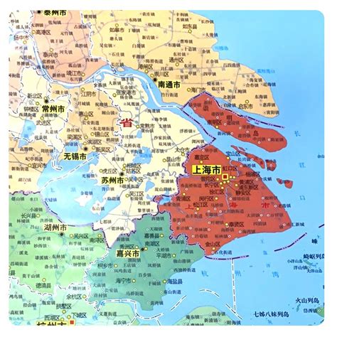 上海周边城市地图图片