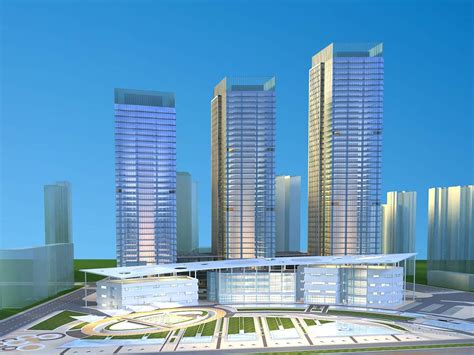 常州项目3dmax 模型下载-光辉城市