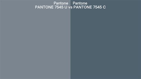 Pantone 7545 U vs PANTONE 7545 C side by side comparison