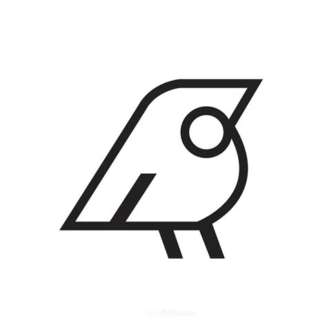 线性鸟标志图标服装品牌矢量logo素材_蛙客网viwik.com