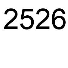 2526 número, la enciclopedia de los números - numero.wiki