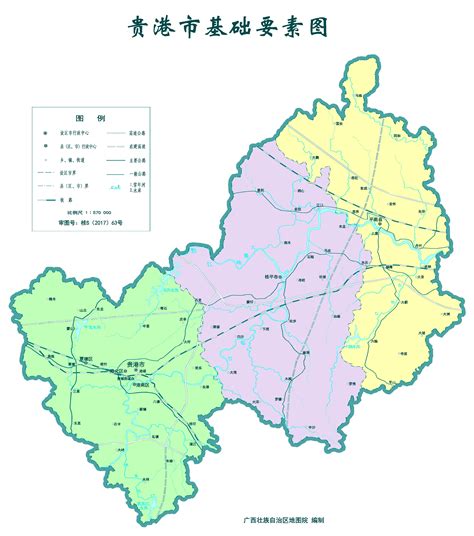 贵港市标准地图（要素版）_贵港地图库_地图窝