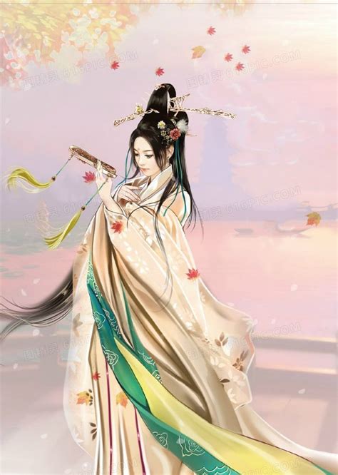手绘美女图片