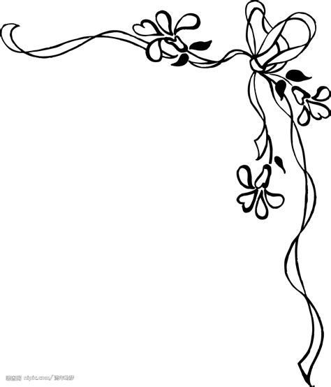 卡通手绘花卉花边框图片素材免费下载 - 觅知网