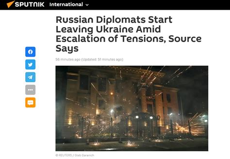 俄媒：消息人士称俄罗斯外交人员开始陆续离开乌克兰