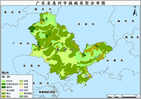 2000年广东省惠州市植被类型分布数据-地理遥感生态网