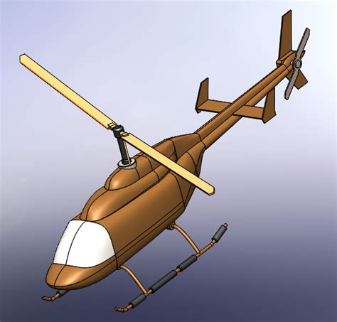 直升机_SOLIDWORKS 2020_模型图纸下载 – 懒石网