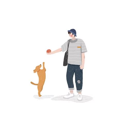 非主流男生插画头像