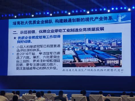 江苏南通召开制造业单项冠军企业高质量发展经验交流会-新华网