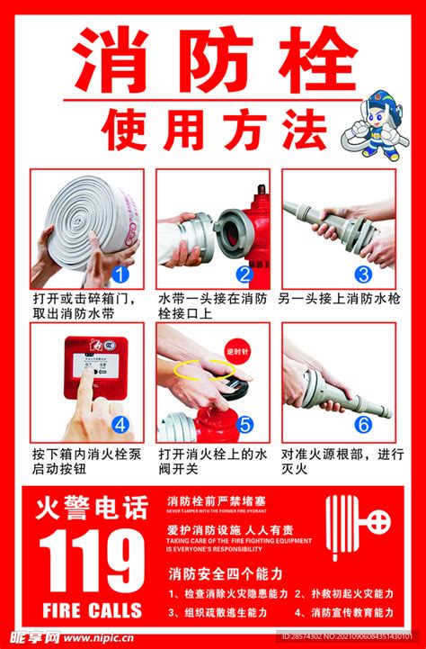 消火栓的使用方法设计图__广告设计_广告设计_设计图库_昵图网nipic.com