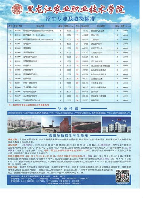 黑龙江农业职业技术学院2021年高职单独招生简章 - 职教网