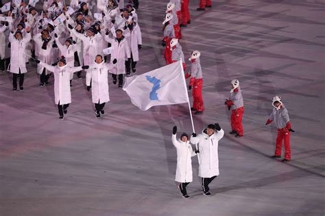 Unified Korea marches in opening ceremony