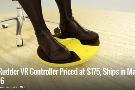 解放双手，用脚做输入玩VR的3DRudder售价公布-36氪