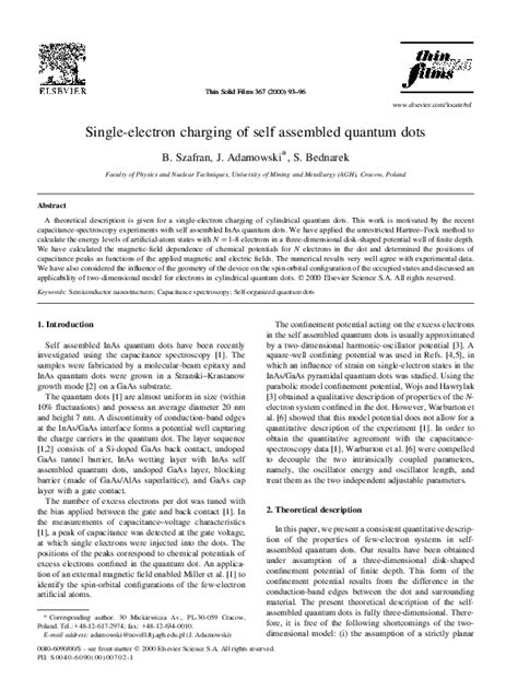 (PDF) Single-electron charging of self assembled quantum dots | Julio ...