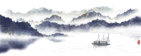 中国风意境山水插画图片下载-正版图片401452065-摄图网