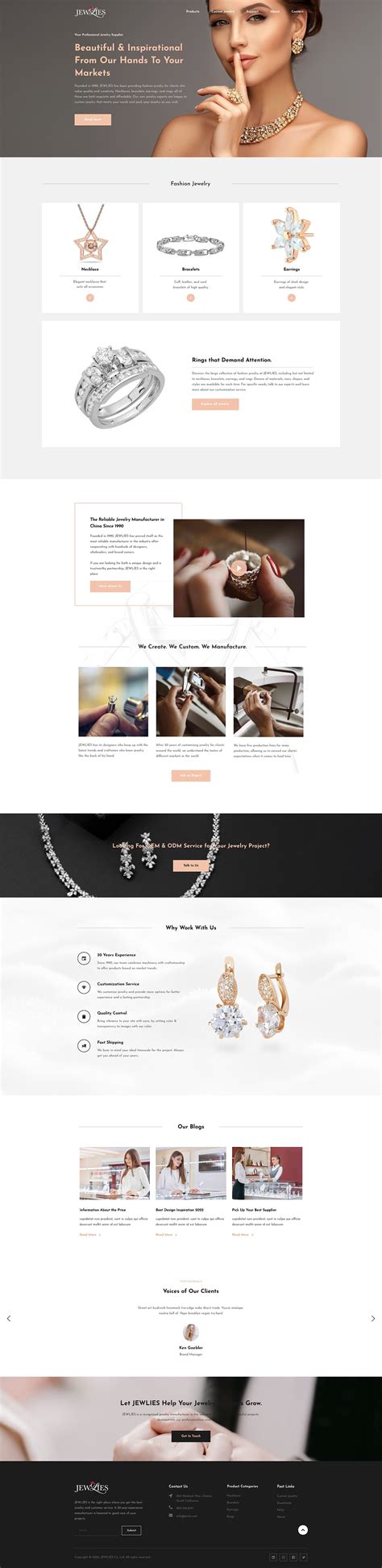 Bootstrap珠宝电商购物网站html模板_html饰品商城模板 - Jewelry
