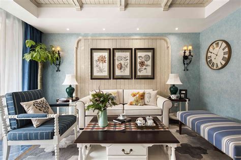 现代简约风格小户型家装室内客厅黑色皮沙发设计 – 设计本装修效果图