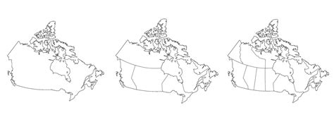 Map of Canada set. Canadian map set 28557110 Vector Art at Vecteezy