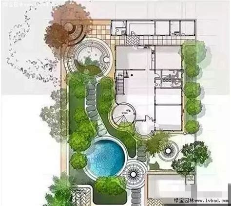 高端别墅庭院景观设计CAD方案、PS平面效果图[原创]