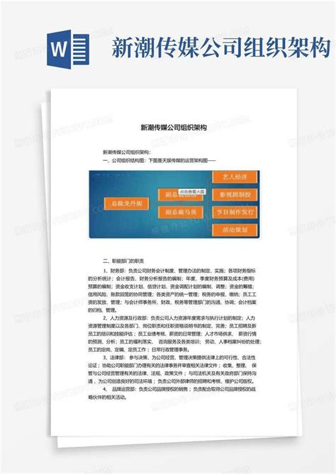 实用的传媒公司组织构架、内容构架与分成方案+word模板免费下载_编号13jam0nek_图精灵