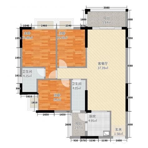 上品学府1期B1户型图,3室2厅1卫86.34平米- 成都透明房产网