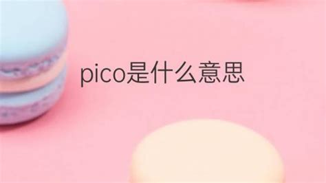 pico是什么意思 pico的翻译、中文解释 – 下午有课