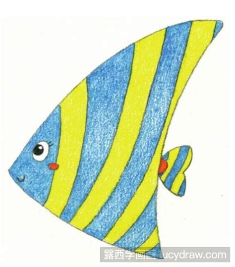 彩色热带小鱼简笔画画法图片步骤🎬小小画家