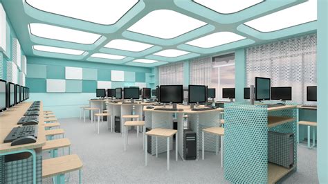 电脑教室-崇本云空间|空间|家装设计|短毛郑 - 原创作品 - 站酷 (ZCOOL)