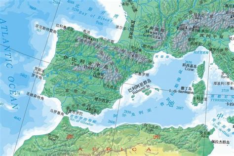 伊比利亚半岛地图图片
