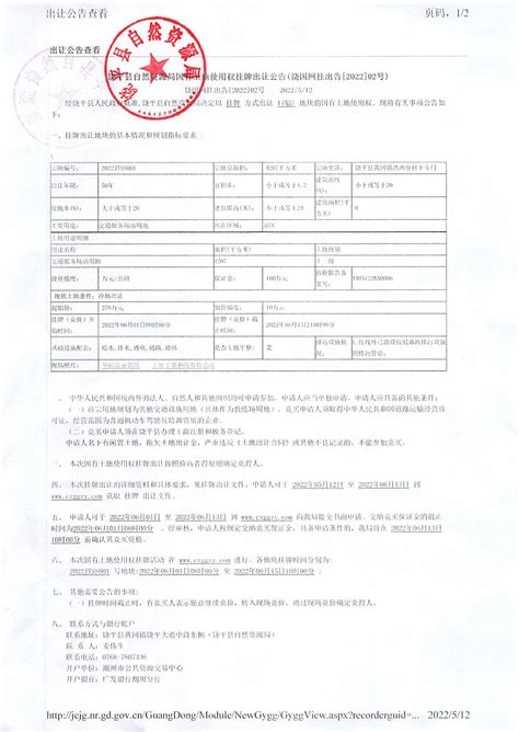 饶平县自然资源局国有土地使用权挂牌出让公告