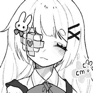 甜美女生头像黑色短袖动漫