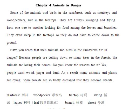 初中英语短文：13篇初中英语阅读短文——Animals in Danger（带翻译）-新东方网