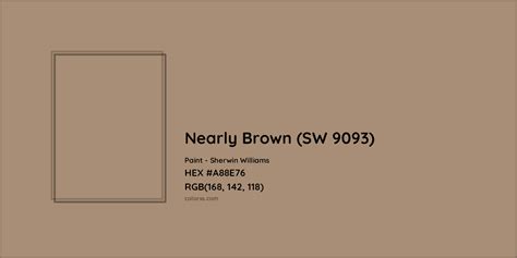 Sherwin Williams Nearly Brown (SW 9093) Paint color codes, similar ...