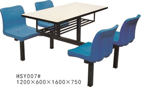 HSY007四人连体餐桌、四川餐桌椅批发|成都昊森源玻钢制品有限公司