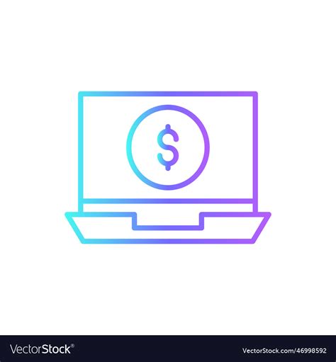 Online income business icon with blue duotone Vector Image