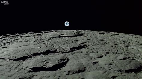 从月球到地球的太空视图的图像 - PSD素材网