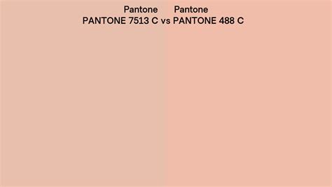 Pantone 7513 C vs PANTONE 488 C side by side comparison