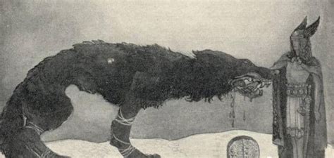 北欧神话中的十大怪物：洛基之子芬里尔一口咬死奥丁_小狼观天下
