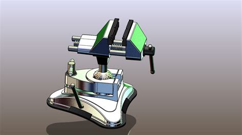 旋转底座台虎钳3D建模图纸 Solidworks设计 – KerYi.net